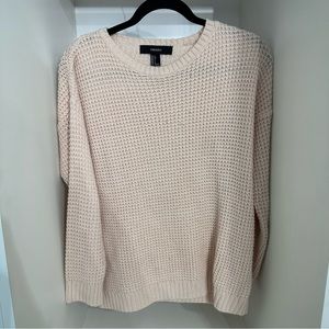Forever 21 Baby Pink Waffle Sweater